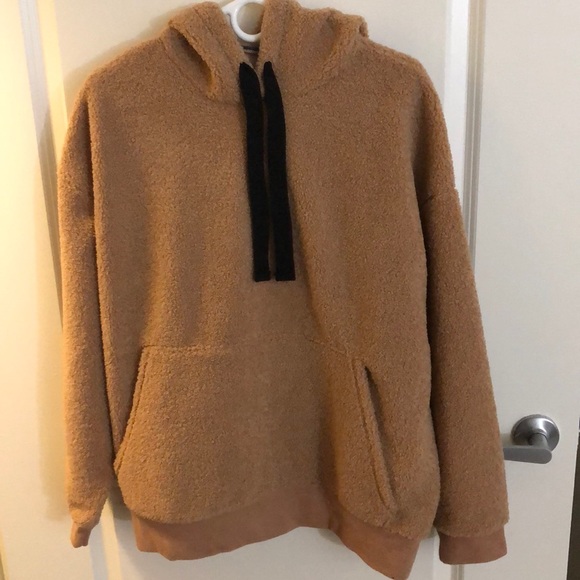 zara teddy hoodie